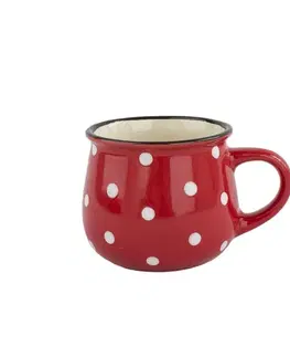 Keramický hrnek Dots 230 ml, červená, 230 ml