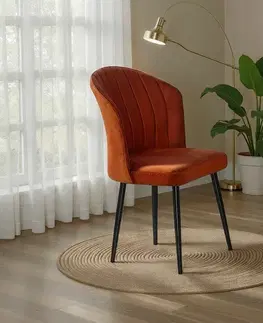 Sada jídelních židlí Rubi Orange and Black, 2 ks