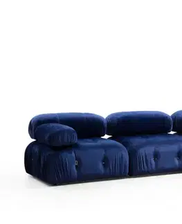 Rohová sedací souprava Bubble Velvet Blue L1-O1-1R-PUF