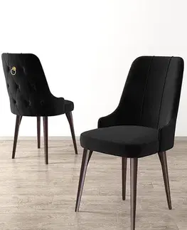 Sada židlí (6 kusů) Newa - Black, Brown