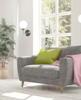 Nástěnná lampa Logos, saténová, 1x25W, stínidlo G9, bílá