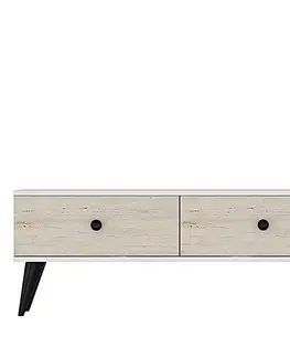 TV stolek Mona 120 - White, Travertine