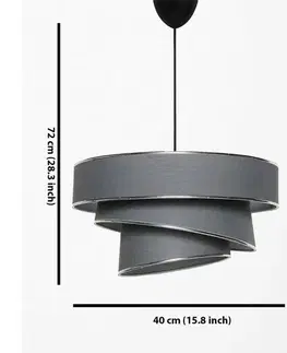 Závěsný lustr Couper - Anthracite, stříbrná