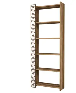 Knihovna City - Walnut, White