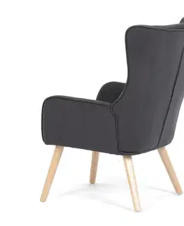 Křeslo ušák GREY2, šedá