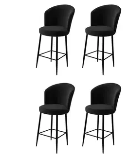 Bar Stool Set (4 Pieces) Alte - Black