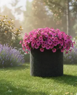 KETER Květináč BARREL M | grafit