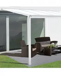 Hliníková pergola 3,12 x 3 m bílá / polykarbonát Dekorhome