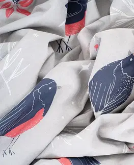 4Home Bavlněné povlečení Winter Robin, 140 x 200 cm, 70 x 90 cm