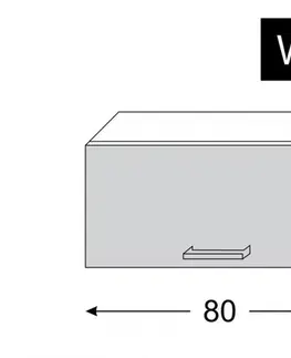 ArtExt Kuchyňská skříňka horní ESSEN | W4B 80 Barva korpusu: Lava