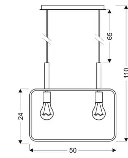 Závěsná lampa FRAME 2xE27Candellux