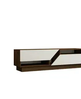 Televizní stolek Koza Walnut and White