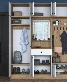 Předsíňová sestava Ewa White and Walnut