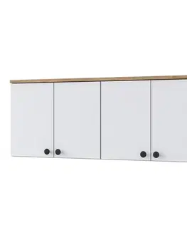 Nástěnná skříňka Bany Walnut and White