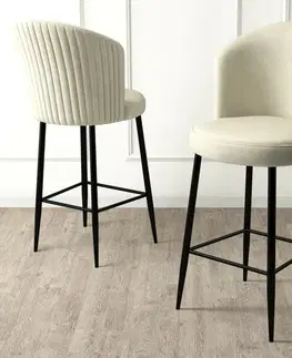 Sada barových židlí Alte Cream and Black, 2 ks, 2 ks