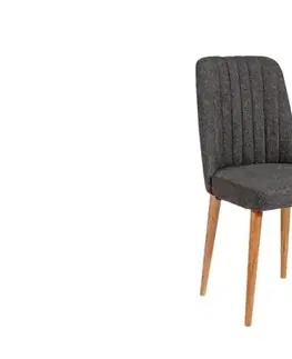 Jídelní set s rozkládacím stolem a židlemi (6 kusů) Vina - Atlantic Pine, Anthracite