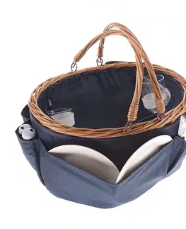 Proutěný piknikový koš pro 2 osoby s termoboxem, 40 x 30 x 21 cm, 2,17 kg