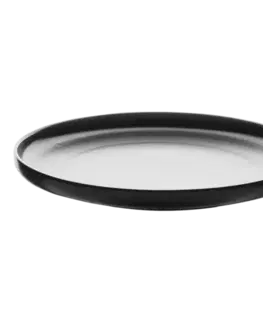 Dezertní talíř Coupe černý 20 cm – Flow - 491073