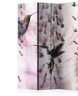 Paraván Flying Hummingbirds (Pink) Dekorhome