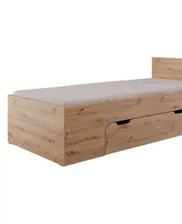 Jednolůžko NEST 90x200 dub Artisan