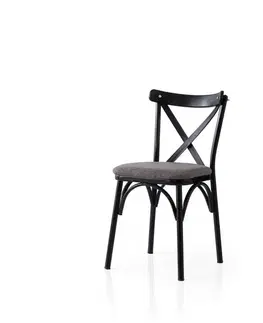 Sada jídelních židlí Ekol Grey and Black, 2 ks