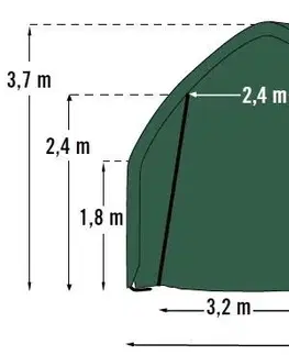Náhradní plachta pro garáž 3,9 x 6,1 m zelená Dekorhome
