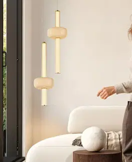 PURAS G lampa wisząca 15W LED 3000K klosz bezbarwny+biały