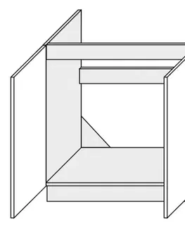 ArtExt Kuchyňská skříňka spodní dřezová MALMO | D8Z 80 Barva korpusu: Grey
