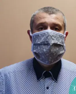 Ústní bavlněná rouška Sanybetka s tkanicemi na zavázání, sada 5 ks, univerzální velikost