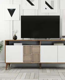 Konzolový stolek Milan - Walnut, White