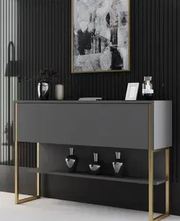 Komoda Luxe - Gold, Anthracite