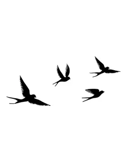 Dekorativní kovový doplněk na zeď Crow