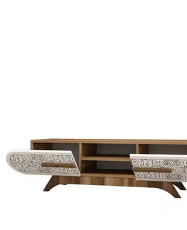 TV stolek Defne - Walnut White