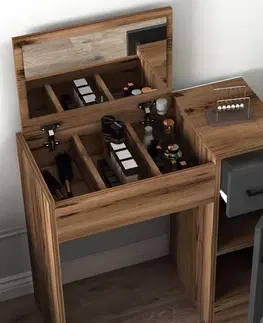Kosmetický stůl Inci Light Walnut
