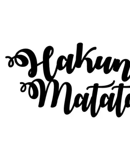 Dekorativní kovový doplněk na zeď Hakuna Matata