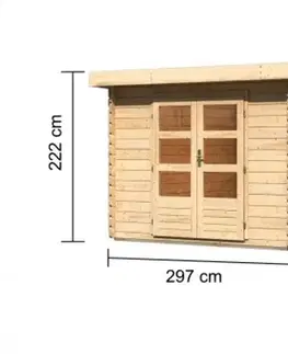 Dřevěný zahradní domek BASTRUP 5 Lanitplast