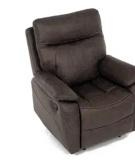 Polohovací křeslo 4092 BR3, vintage, hnědá