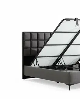 Rám jednolůžkové postele s čelem Abella 90 x 190 - Grey