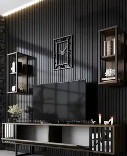 TV stěna / Sestava pod TV Chrome Line - Walnut, Black