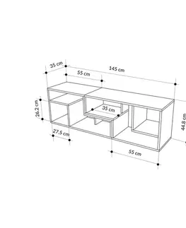TV stolek Glis - Sapphire Oak, Cinnamon