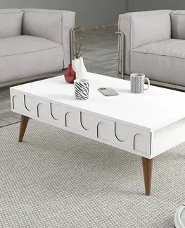 Konferenční stolek Lyon 34 - White, Walnut