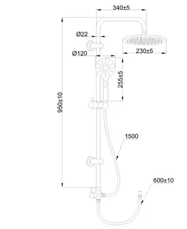 INVENA Sprchový sloup černá AU-03-D04-C