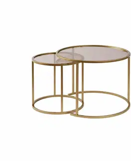 Sada konferenčních stolků Aurum Gold and Bronze 60 cm, 2 ks