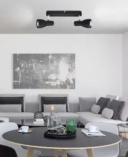Nástěnná stropní lampa černá 2x40W Picardo