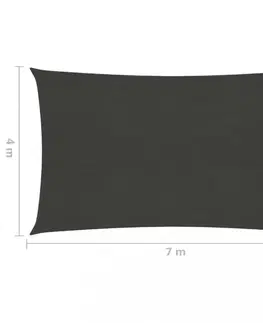 Stínící plachta obdélníková HDPE 4 x 7 m Dekorhome