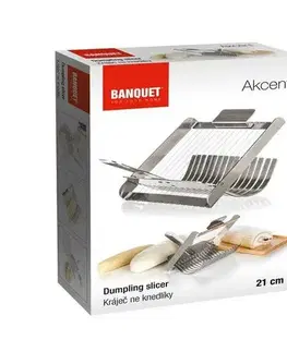 Banquet Kráječ na knedlíky nerezový strunový AKCENT 21 cm