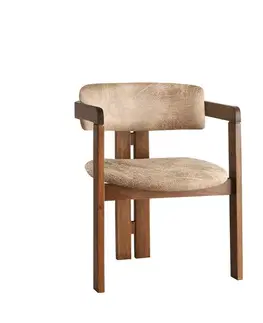 Jídelní židle CO Beige and Walnut