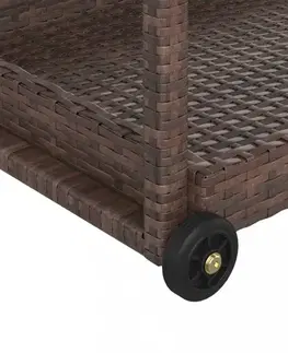 Zahradní barový vozík polyratan Dekorhome