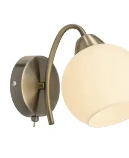 Nástěnná lampa NESTOR Patina 1x40W E27 bílé stínidlo