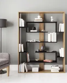 Knihovna Esteban Oak and Black